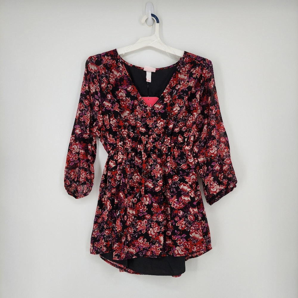 Ingrid and Isabel Floral Maternity Blouse NWT